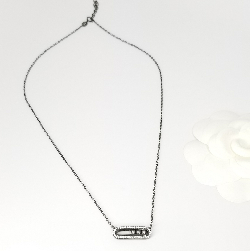 NEW Sterling Silver Pave CZ Choker Necklace NWT - Picture 6 of 11